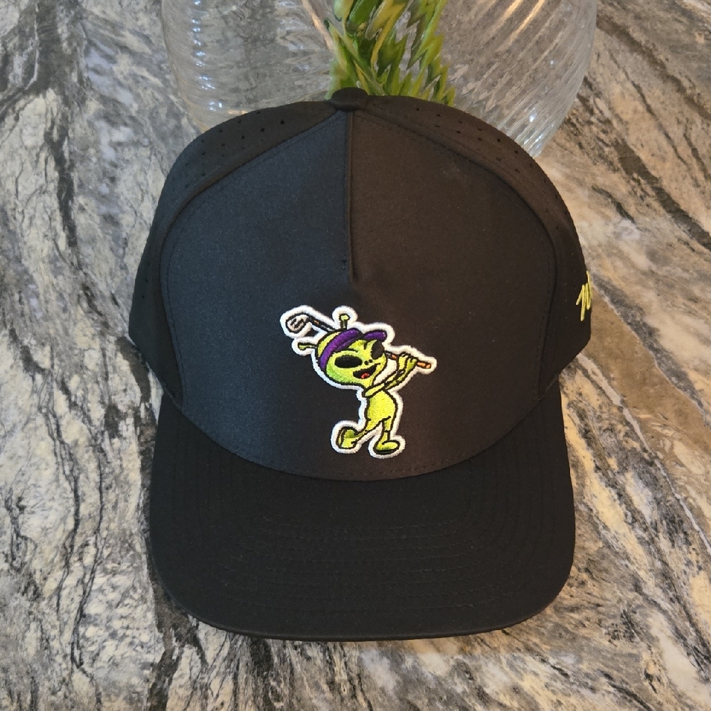 Black Kids Cap with Cartoon Character